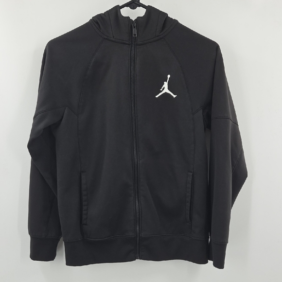 Jordan Boys Black Zip-Up Hoodie - Picture 1 of 16
